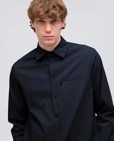 Aspesi Cotton-nylon Poplin Shirt In Blue