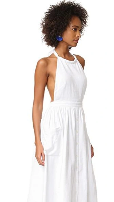 Shop Mara Hoffman Cotton Backless Dress In White