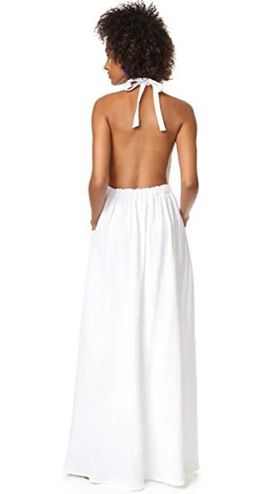 Shop Mara Hoffman Cotton Backless Dress In White