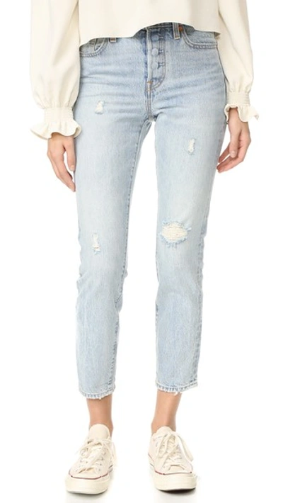 Levi's Wedgie Icon Selvedge Jeans In Desert Delta