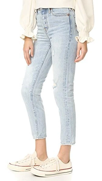 Shop Levi's Wedgie Icon Selvedge Jeans In Desert Delta