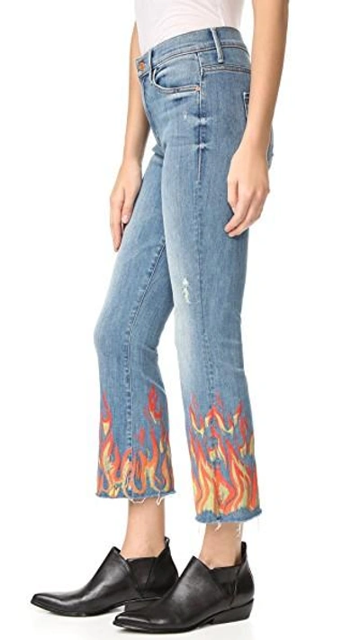 Shop Mother The Insider Crop Fray Jeans In Liar Liar