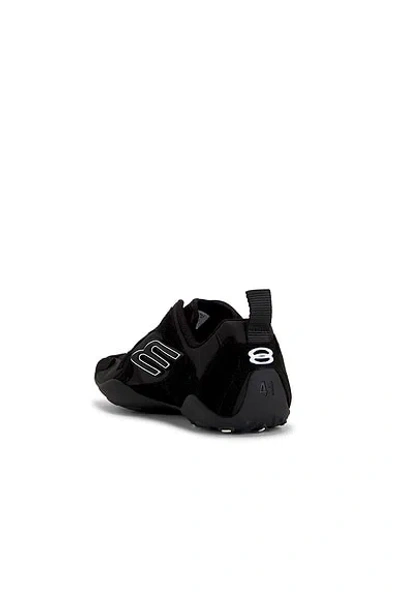 Balenciaga Black Canvas And Corduroy Monday Ultra Sneakers In Black