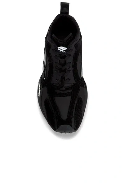 Balenciaga Black Canvas And Corduroy Monday Ultra Sneakers In Black