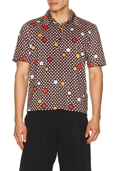 Mm6 Maison Margiela Polo Shirt In Brown