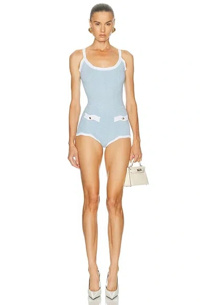 Retroféte Jacquette Romper In Blue
