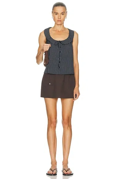 Deiji Studios Round Collar Top In Multi
