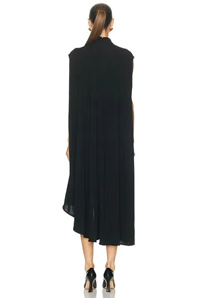 Bottega Veneta Womens Black Sleeveless Brooch Crepe-jersey Midi Dress