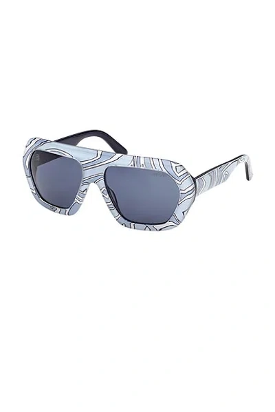 Pucci Geometric Sunglasses In Blue