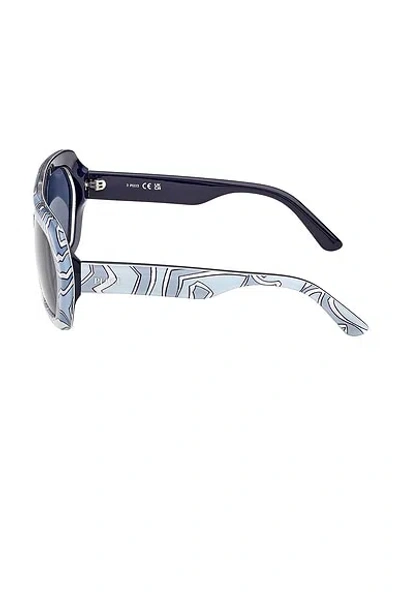 Pucci Geometric Sunglasses In Blue