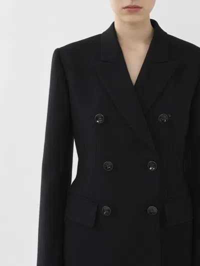 Chloé Double-breasted Coat In Black