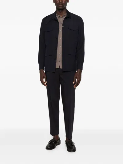 Greyed Voyager Buttoned Overshirt In Blue