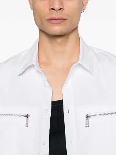 Dsquared2 Zip-pocket Shirt In White