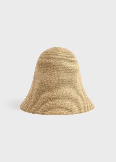 Totême Sun Hat Wide Brim Straw Design Lightweight In Brown