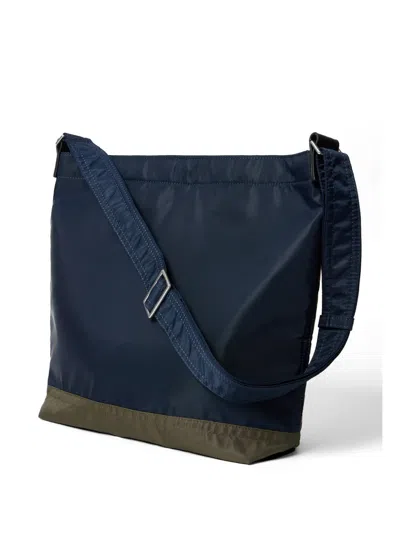 Paul Smith Striped Panel Messenger Bag In Blue
