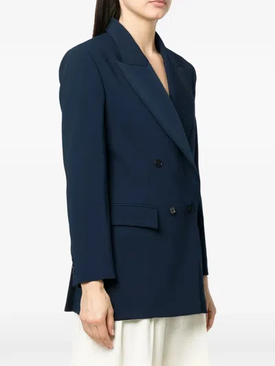 P.a.r.o.s.h Double-breasted Peak-lapels Wool Blazer In Blue