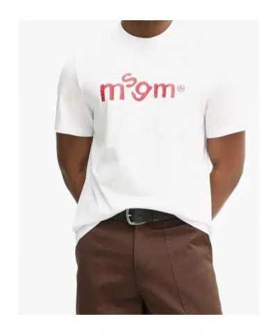 Msgm Logo-print T-shirt In Multi