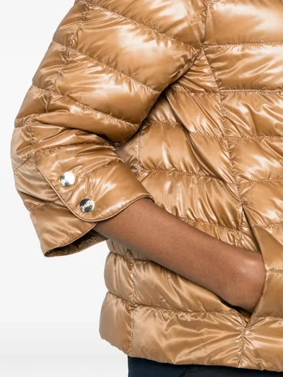 Herno Quilted Jacket In Brown