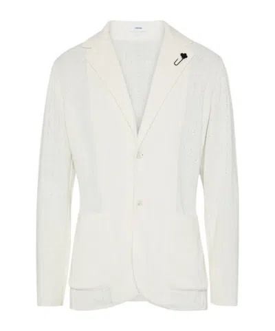 Lardini Notched-lapel Single-breasted Blazer In White