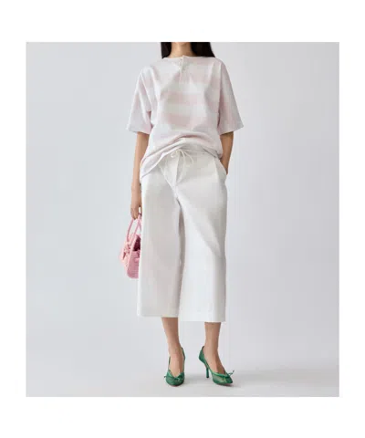 Jacquemus Drawstring Casual Pants In White