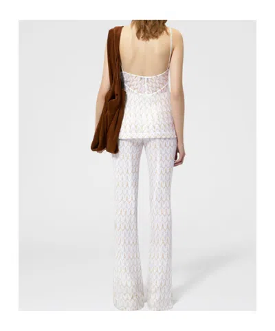 Missoni Zigzag-patterned Flared Trousers In White