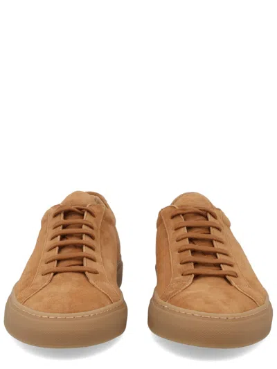 Common Projects White Achilles Leather Low-top Sneakers In Brown
