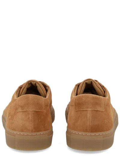 Common Projects White Achilles Leather Low-top Sneakers In Brown