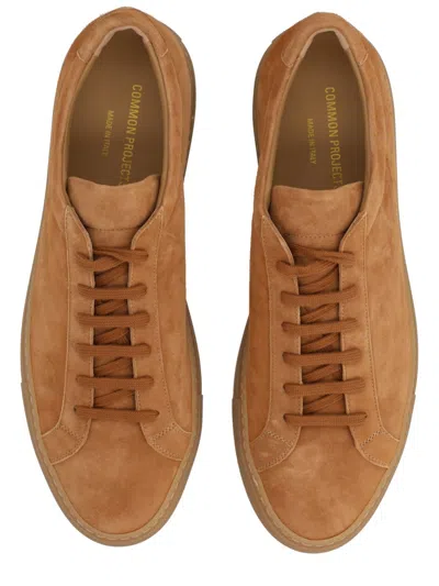 Common Projects White Achilles Leather Low-top Sneakers In Brown