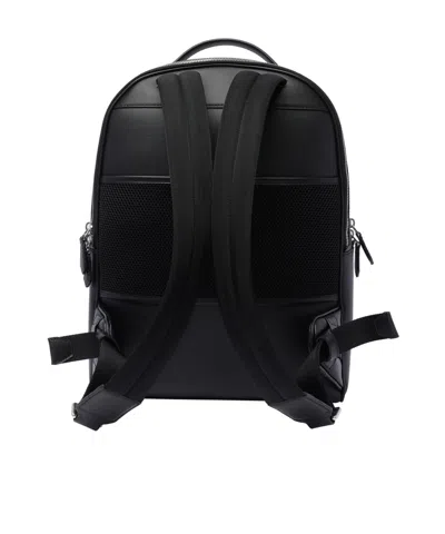 Bally Mythos Vertical Stripe Leather Backpack In Black