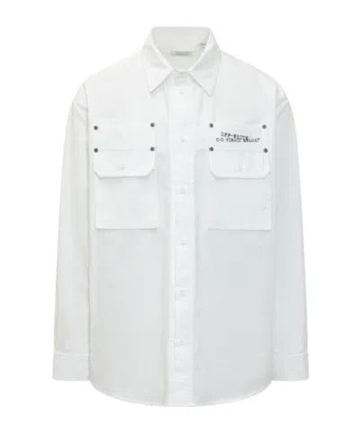 Off-white Type Arrow Overshirt In White