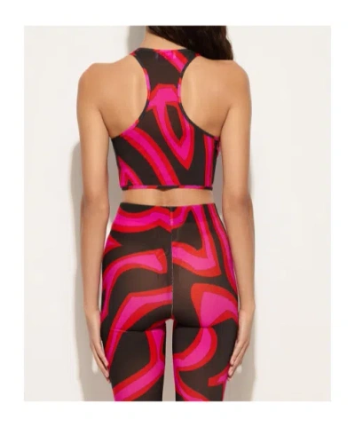 Pucci Ruffled Sleeveless Top In Red