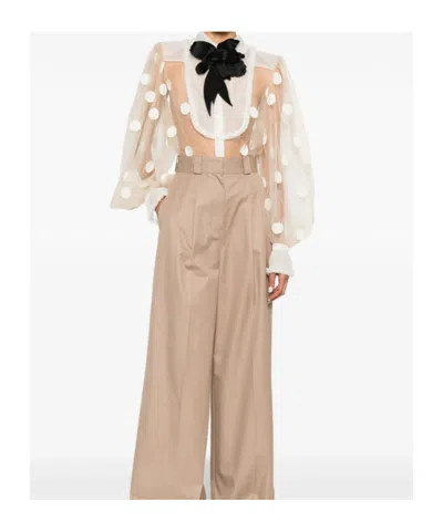 Valentino Polka Dot Pattern Shirt In White