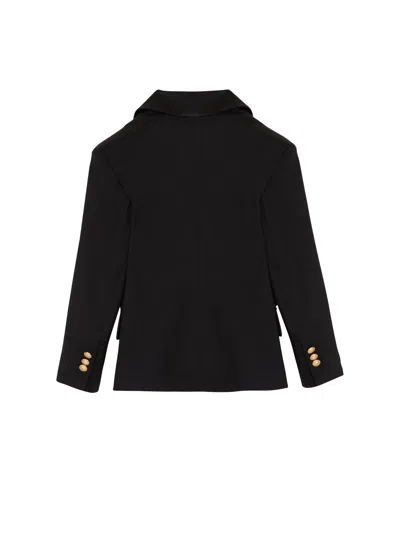 Balmain Double-breasted Blazer In Black