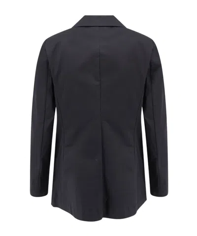 Aspesi Stretch Cotton Suit Single Breasted Blazer In Black