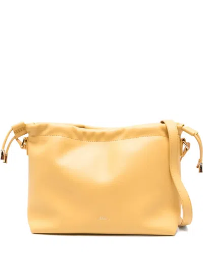 A.p.c. Ninon Drawstring Shoulder Bag In Yellow