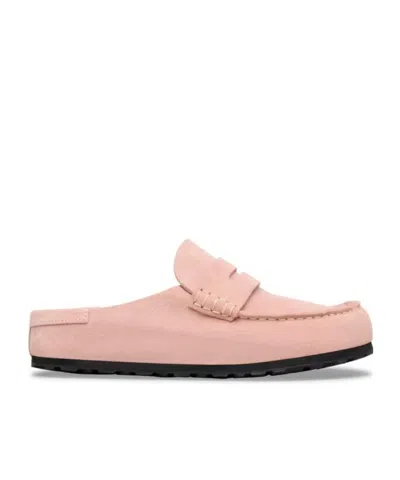 Birkenstock Naples Wrapped Suede Mules In Pink