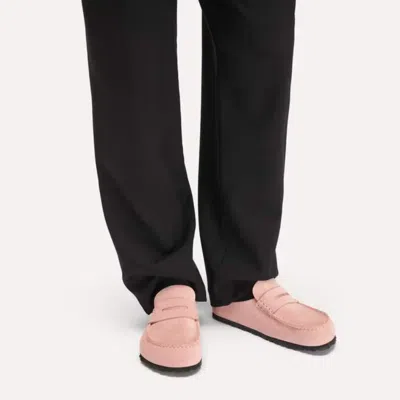 Birkenstock Naples Wrapped Suede Mules In Pink