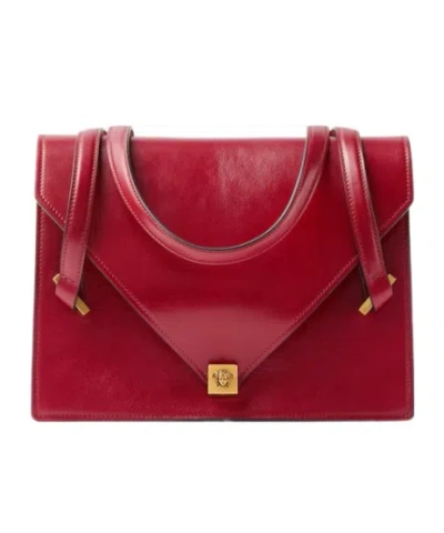 Versace Severine Leather Shoulder Bag In Red