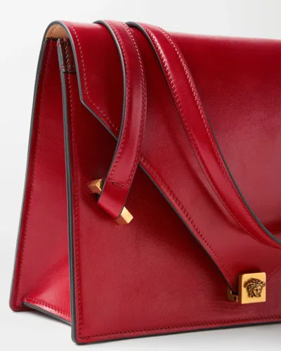 Versace Severine Leather Shoulder Bag In Red
