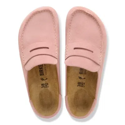 Birkenstock Naples Wrapped Suede Mules In Pink