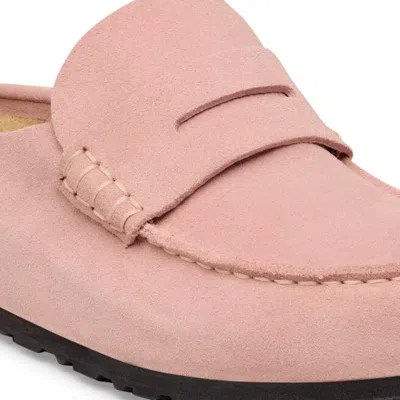 Birkenstock Naples Wrapped Suede Mules In Pink