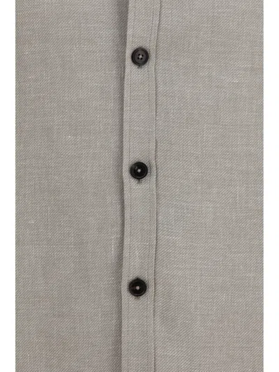 Zegna Light Beige Solid Shirt In Neutral