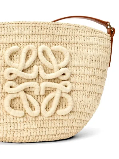 Loewe Medium Eclipse Basket Shoulder Bag In Neutral