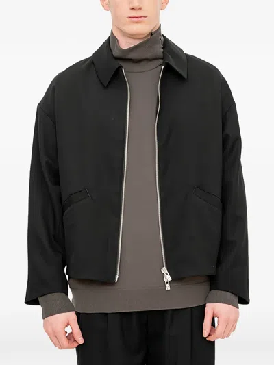 Devoa Zip-up Jacket In Black