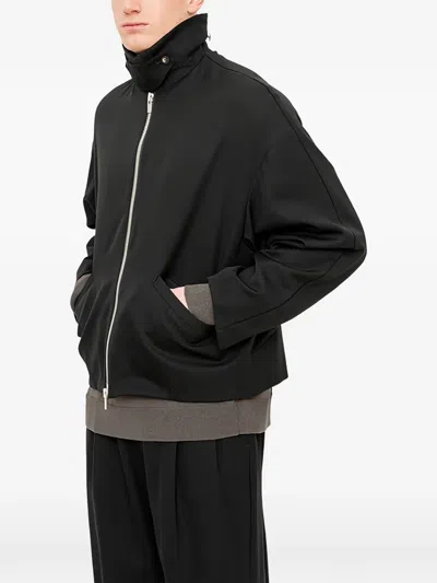 Devoa Zip-up Jacket In Black