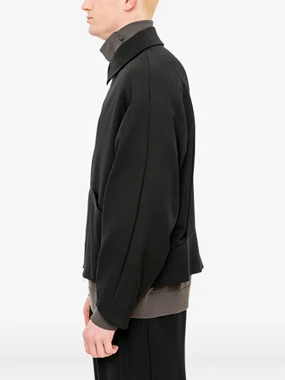Devoa Zip-up Jacket In Black