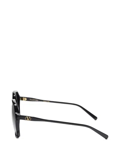 Valentino Rectangular Acetate Sunglasses In Pink