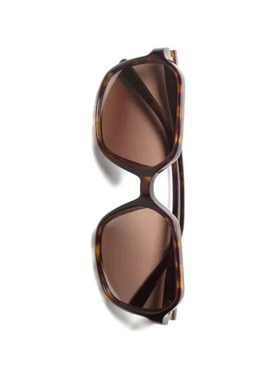 Valentino Rectangular Acetate Sunglasses In Pink