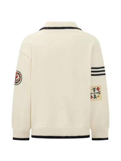 Found York Varsity Patch Jacket In White