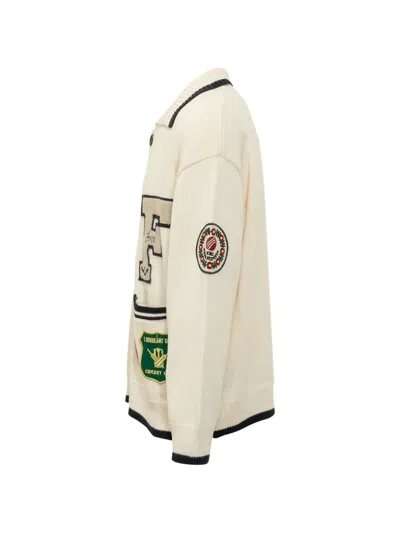 Found York Varsity Patch Jacket In White